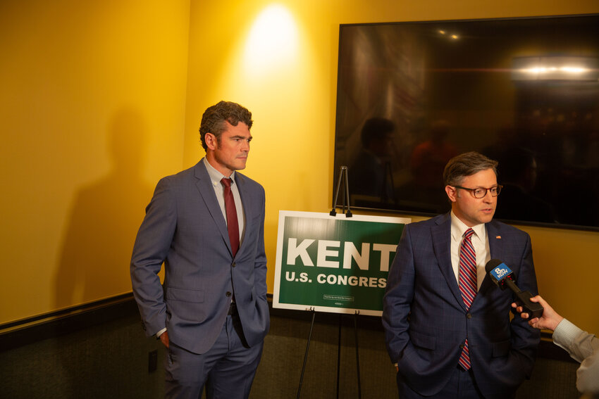 Speaker of the House Mike Johnson attended a fundraiser for Congressional Candidate Joe Kent Saturday afternoon in Vancouver. While speaking to reporters, Johnson said that the race for the Third Congressional District will be one of the &quot;top five&quot; in the country.