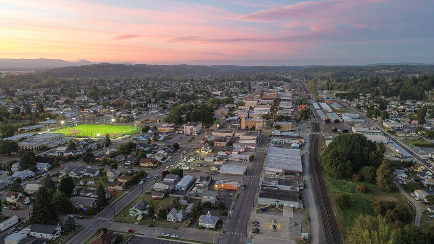Downtown Centralia is pictured from above South Tower Avenue looking north on Thursday, Sept. 19.