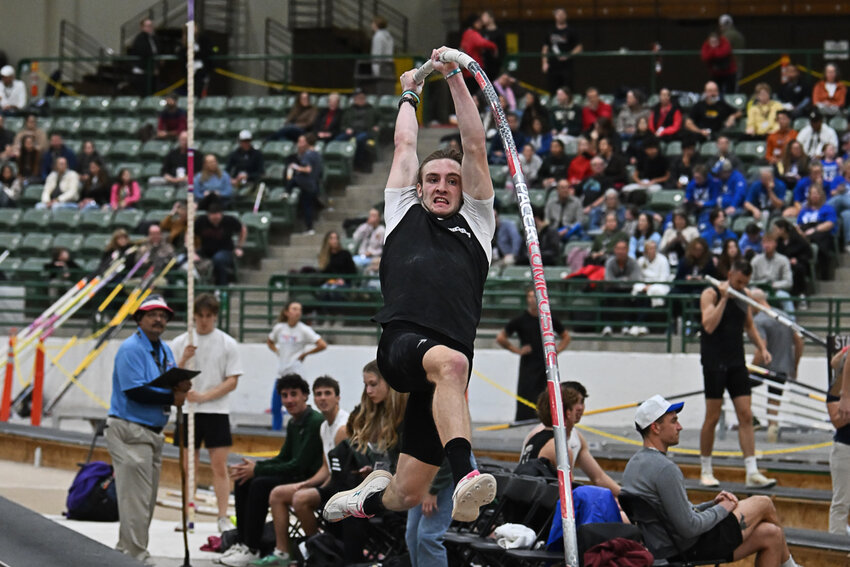 W.F. West alum and Lane Community College's Lucas Hoff begins one of his attempts at the National Pole Vault Summit in Reno, Nevada over the weekend.