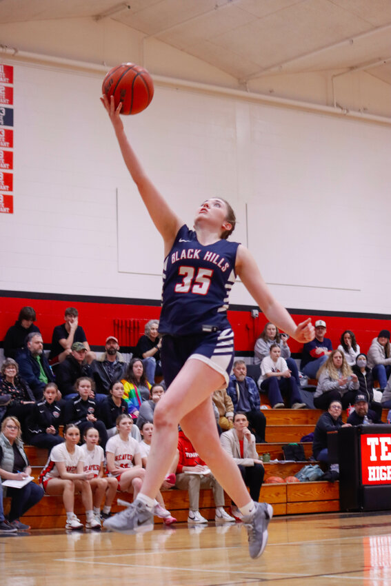 Black Hills' Kiley McMahon goes up for a layup during Black HIlls' win over Tenino on Jan. 27.
