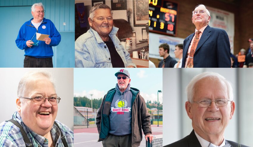 Top row, from left, Lee Coumbs, Frank Mason and Ron Brown. Second row, from left, Daryl Lund, Jack State and Bill Brumsickle.