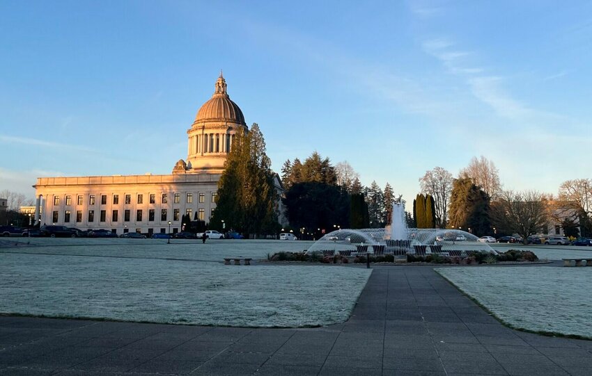 The Washington State Capitol Campus on Jan. 21, 2025. (Photo by Laurel Demkovich/Washington State Standard)