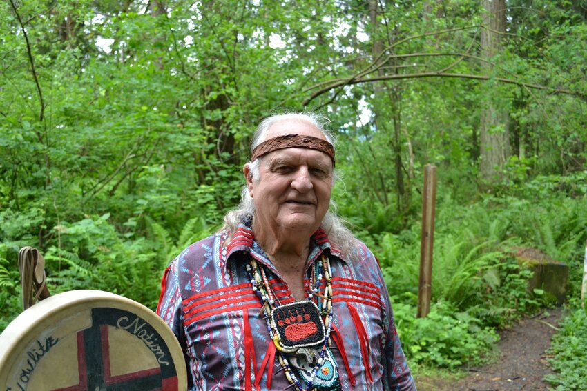 Roy I. Rochon Wilson poses for a portrait at the peak above McFadden and Dobson parks in Chehalis on June 1, 2012.
