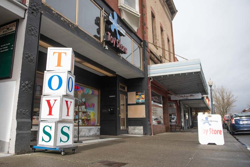 Let&rsquo;s Play Something is pictured in downtown Centralia on Tuesday, Feb. 25.
