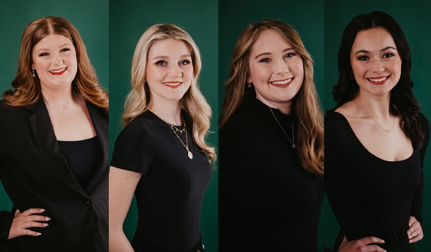 From left to right, Miss Lewis County finalists Amanda Brossard, Violet Wesen, Hannah Murphy and Madeline Scalici.