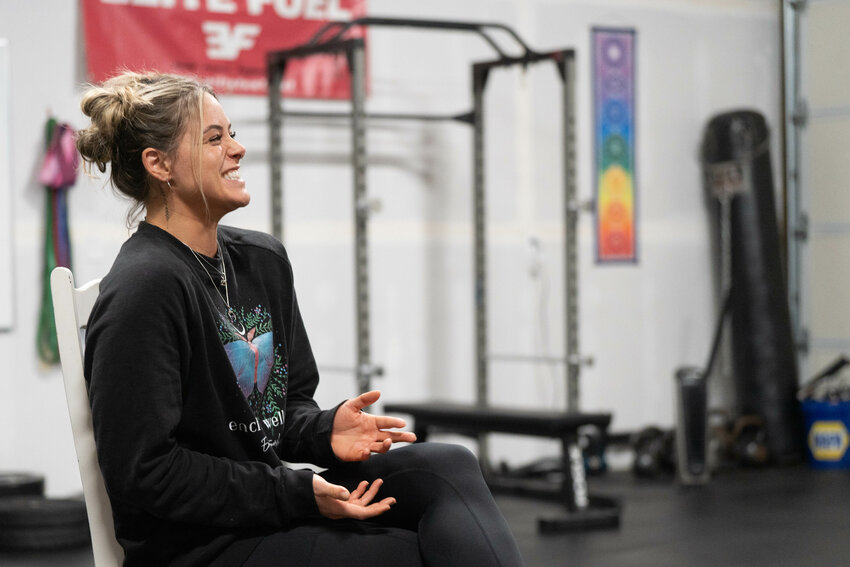 Enchanted Wellness owner Alyssa Borges laughs during an interview in Chehalis on Tuesday, March 4.