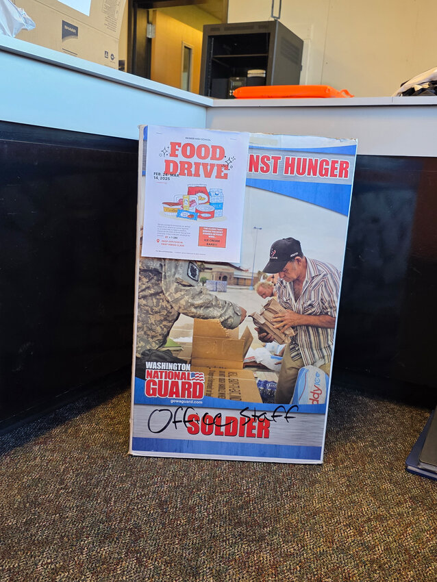 Drop-off locations for Rainier High School's food drive include the school's office, Rainier Post Office and Rainier City Hall.
