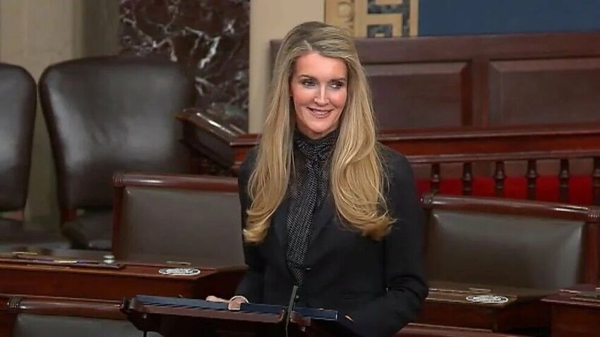 Kelly Loeffler in her last speech on the U.S. Senate floor. President-elect Donald Trump nominated Loeffler to lead the Small Business Administration.