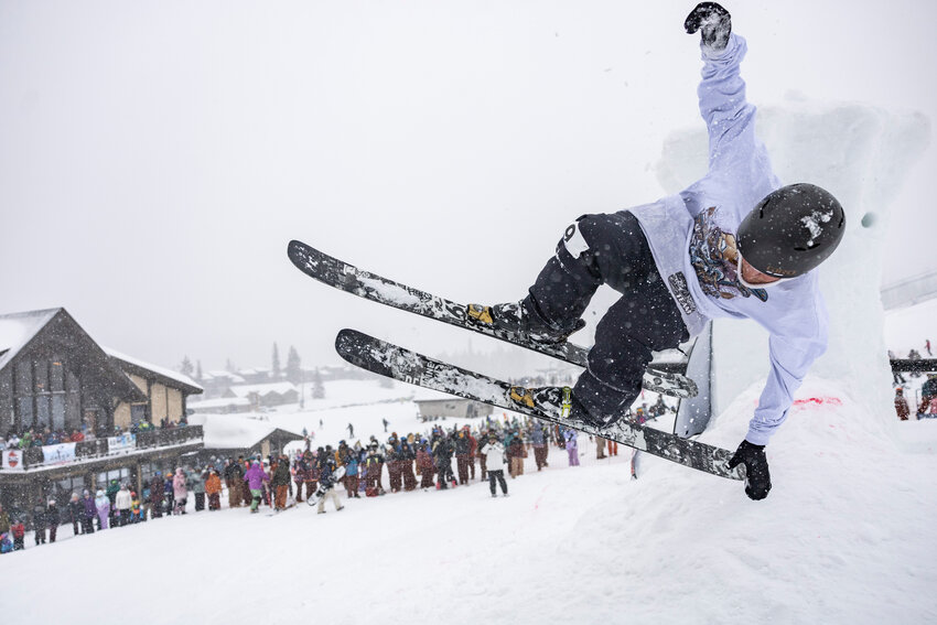 Luke Yapp competes in the annual Castle Jam at the White Pass Ski Area on Saturday, March 15.