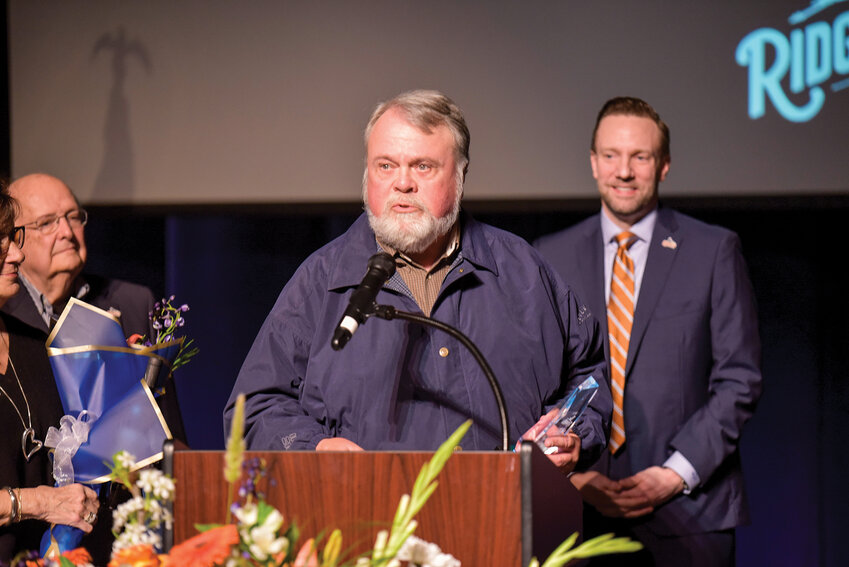 Ridgefield resident Bill Baumann received the individual category Make a Difference Award on March 18 for spearheading the Green Bag Project, which has collected tens of thousands of pounds of food to support local food pantries and families in need.