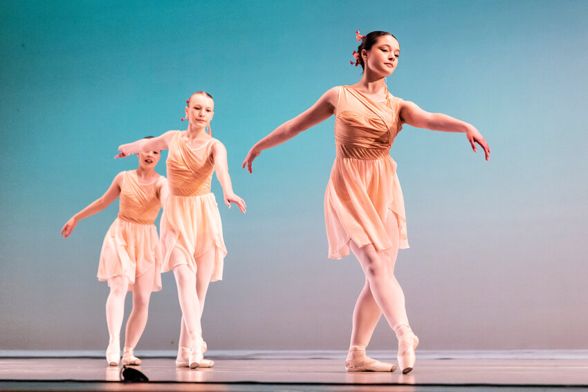 Vashon Dance Company dancers perform &ldquo;Tres&rdquo; during the 31st annual Dance Festival Northwest at Corbet Theatre in Centralia on Saturday, March 22.