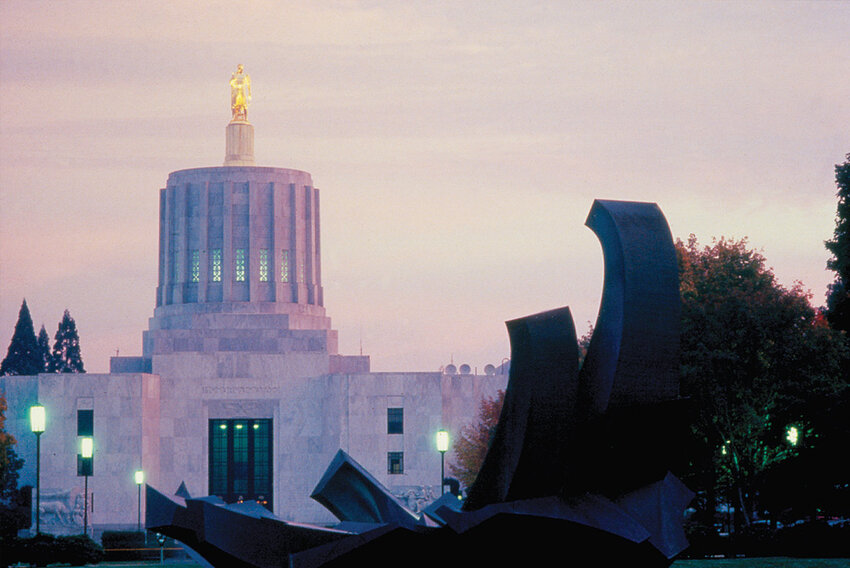 Oregon State Capitol at Sunset
