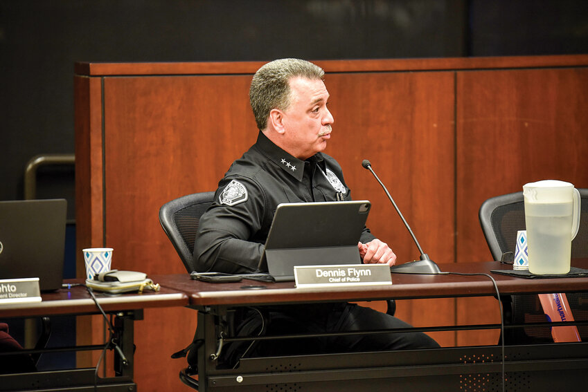 Battle Ground Police Chief Dennis Flynn presents the department&rsquo;s 2024 annual report to the city council, highlighting a drop in major crimes and the use of new technology. Looking ahead, Flynn requests five new officers in 2025 to meet growing demands, which would require council approval.