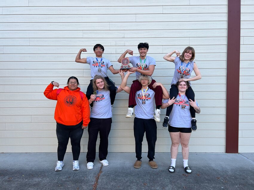 Centralia High School Powerlifting Team members compete in the Red and Black Open at Yelm High School on Saturday, April 19.