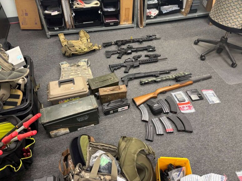The Joint Narcotics Enforcement Team (JNET) seized seven firearms, ammunition, cocaine and more during the arrest of a Chehalis man on Wednesday, April 23.&nbsp;
