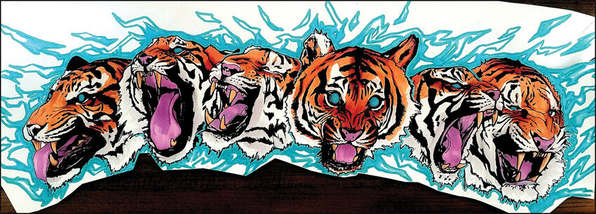 Local artist Will Sykes presented a mural design featuring tigers and lightning at the May 5 Battle Ground City Council meeting. The proposed mural would be painted on the skate park&rsquo;s dome and marks a step toward a larger public art program in the city.