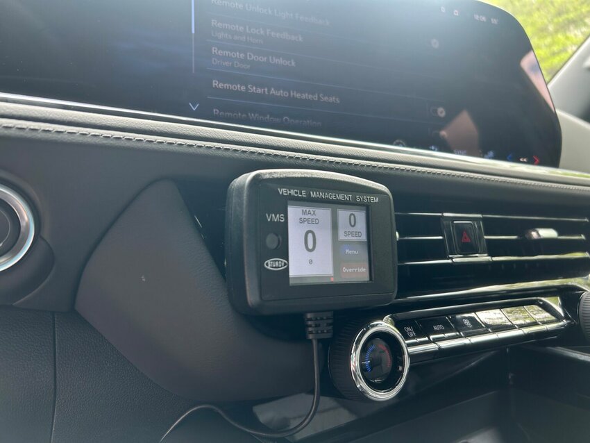 A speed limiter device, like this one, will be required for repeat speeding offenders under a Washington law signed on May 12, 2025. The law doesn&rsquo;t take effect until 2029. (Photo by Jake Goldstein-Street/Washington State Standard)