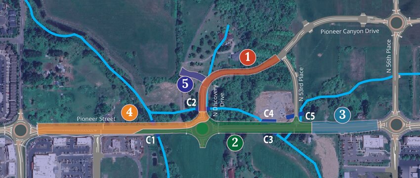 Drivers should expect additional lane closures along section four as workers move to phase three of the Ridgefield Pioneer Widening and Discovery Drive Roundabout Project.