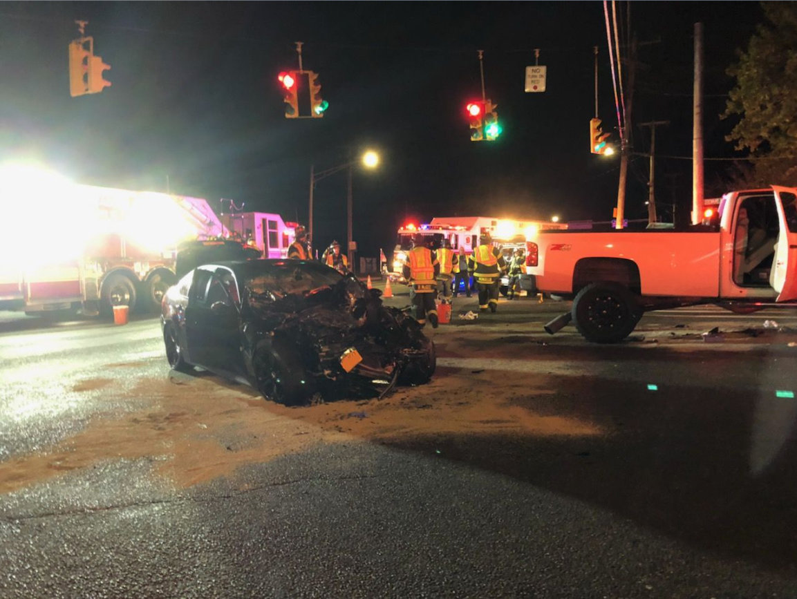 EMFD responds to car crash on Merrick Avenue, fire on Cleveland Avenue