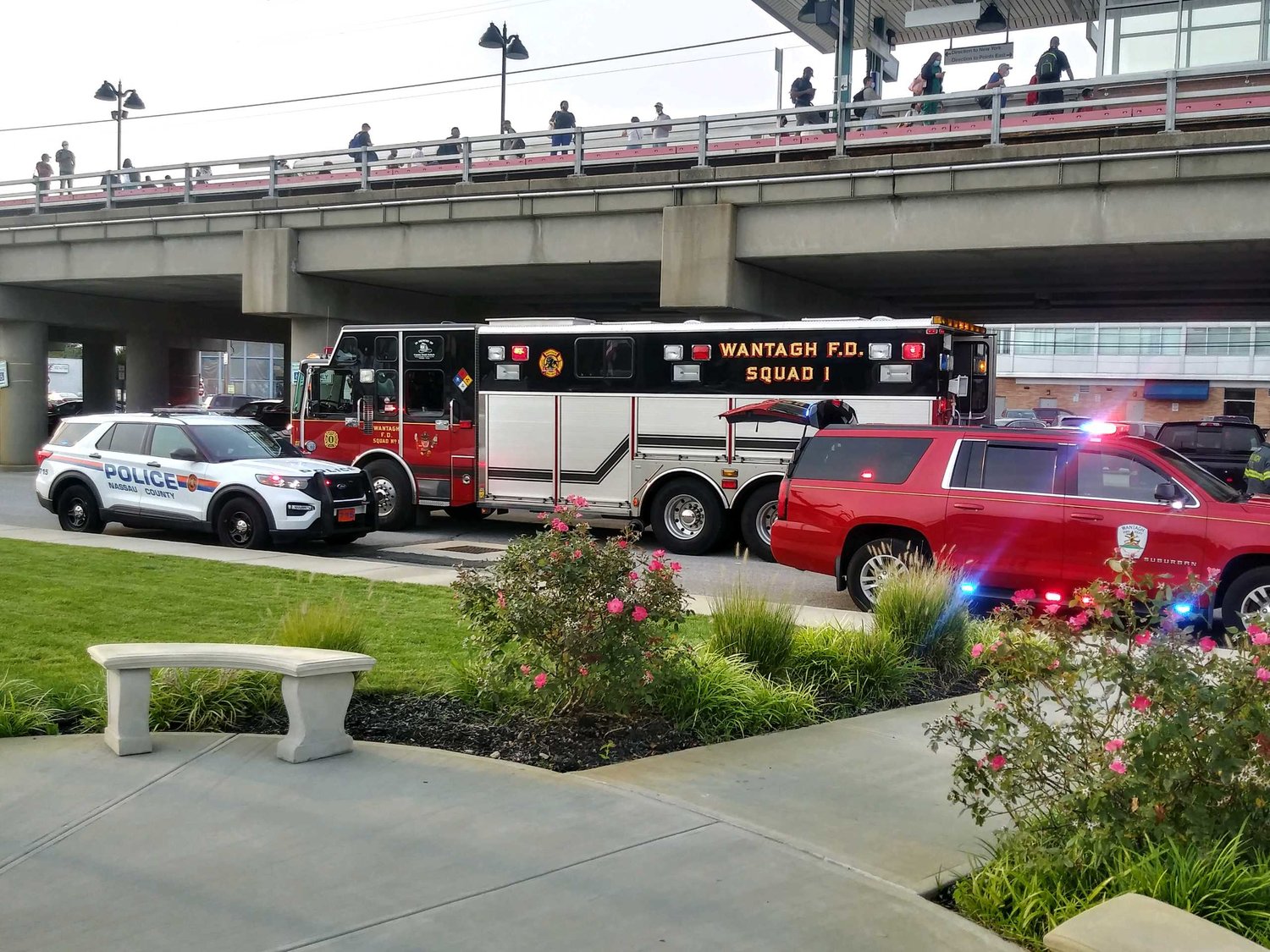 The Wantagh Fire Department and Nassau County Police Department were at the Wantagh Long Island Rail Road station around 5:18 p.m., shortly after the incident took place.