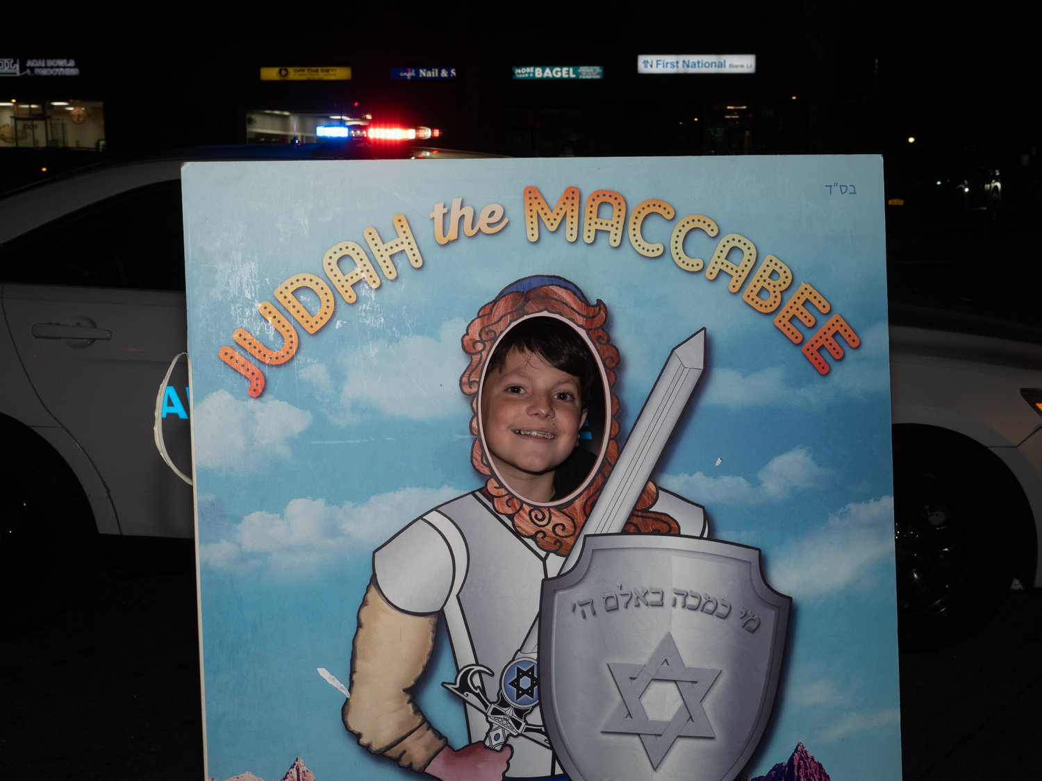 Alex Thayer, 9, got to imagine himself as Judah Maccabee, one of the heroes of what became known as Hanukkah.