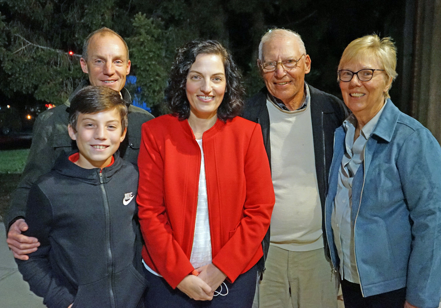 Dr. Judith A. LaRocca with her parents, husband and son following the announcement of her appointment as Valley Stream Union Free District Thirteen’s next Superintendent of Schools.