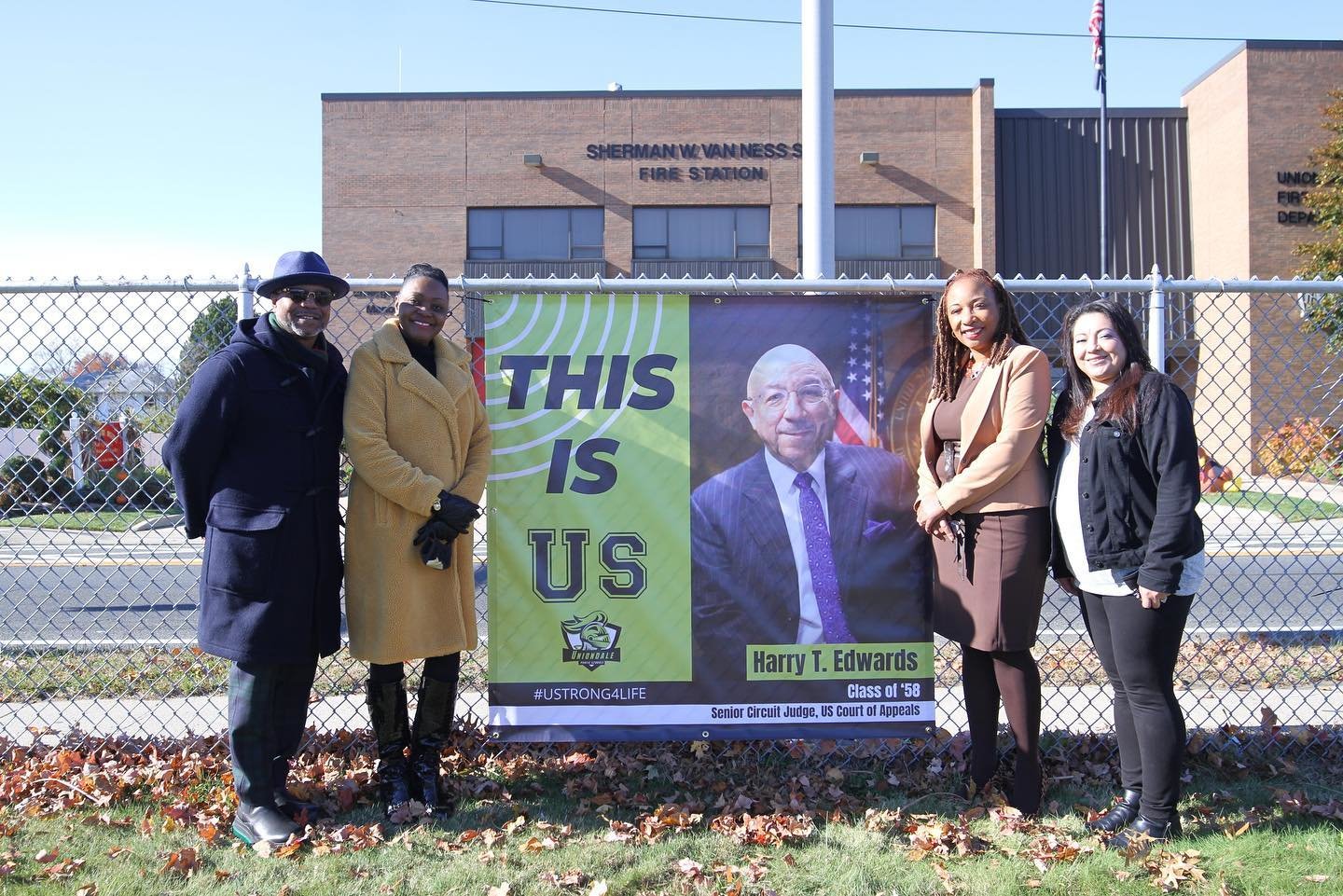 The family of Hon. Harry T. Edwards celebrated his induction into the Uniondale School District Wall of Fame.