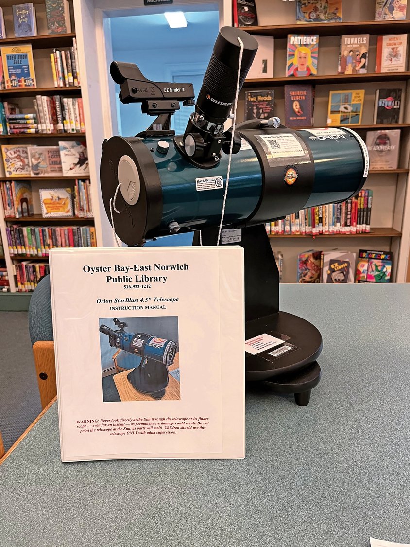 Now at the Oyster Bay-East Norwich Library Patrons can sign out a telescope Herald Community Newspapers liherald photo
