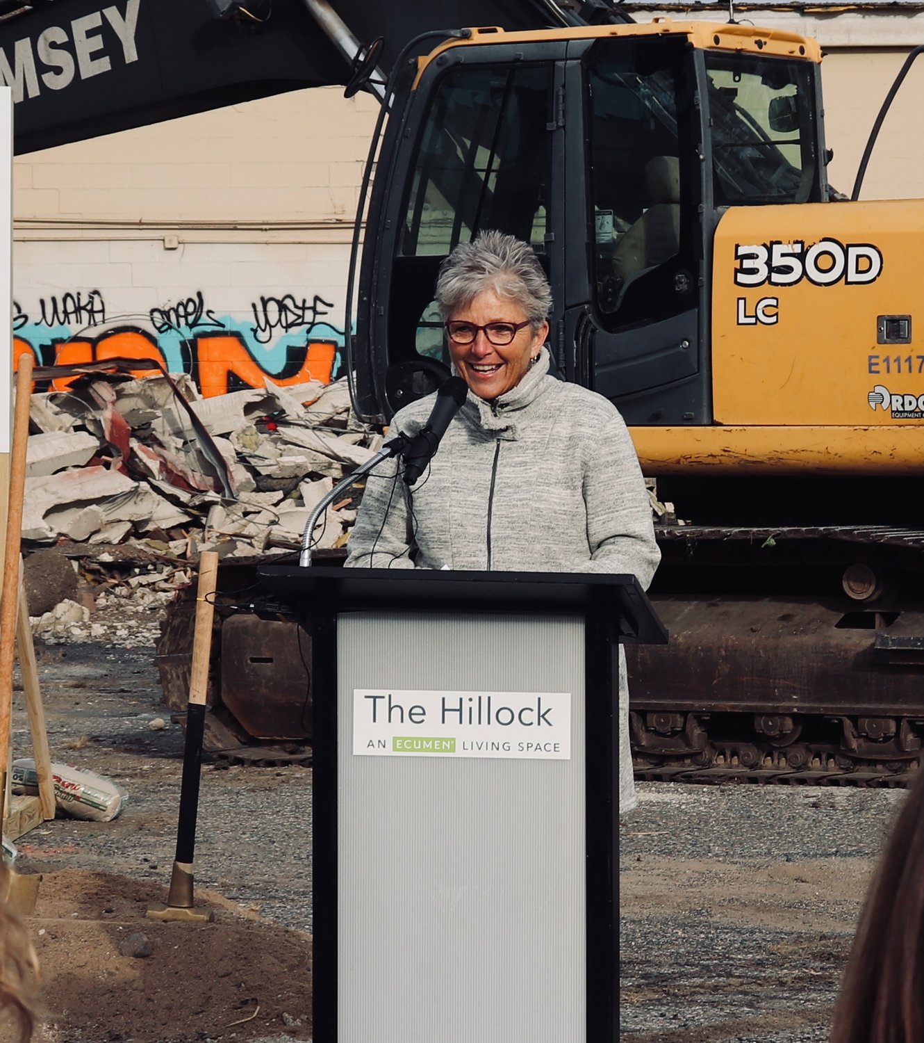 “This is an exciting day for us because this type of project is so central to our mission and vision that every older adult has a home with innovative services to live the life they choose,” said Ecumen president and CEO Shelley Kendrick during the groundbreaking on Oct. 26, 2021.