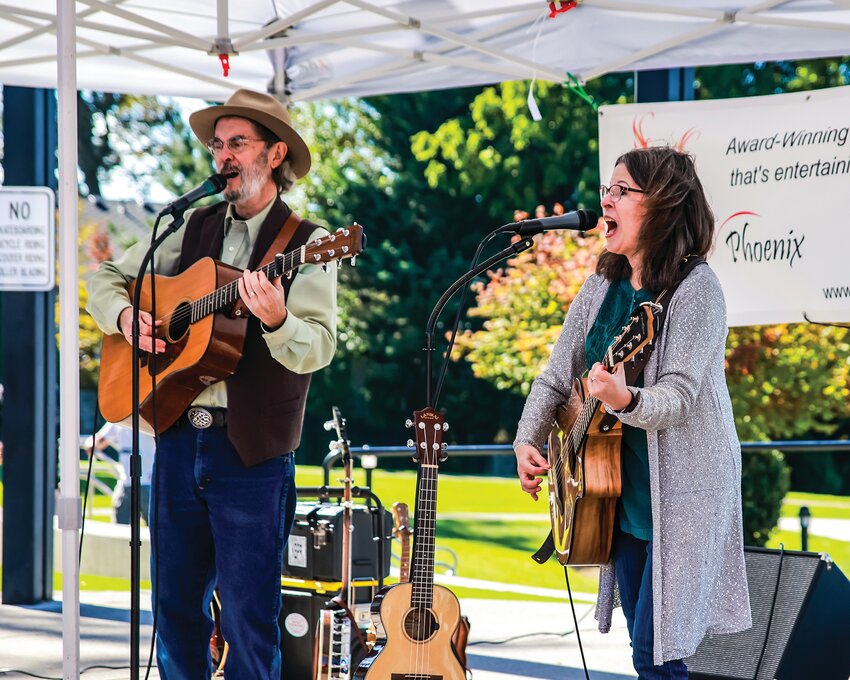 Tim and Kathy Crosby, of the American folk pop duo Phoenix, headlined at Overlook Park in Ridgefield during the Birdfest and Bluegrass Festival on Saturday, Oct. 5. The duo are nominated for the Duo of the Year Folk/Americana at the Josie Music Awards.