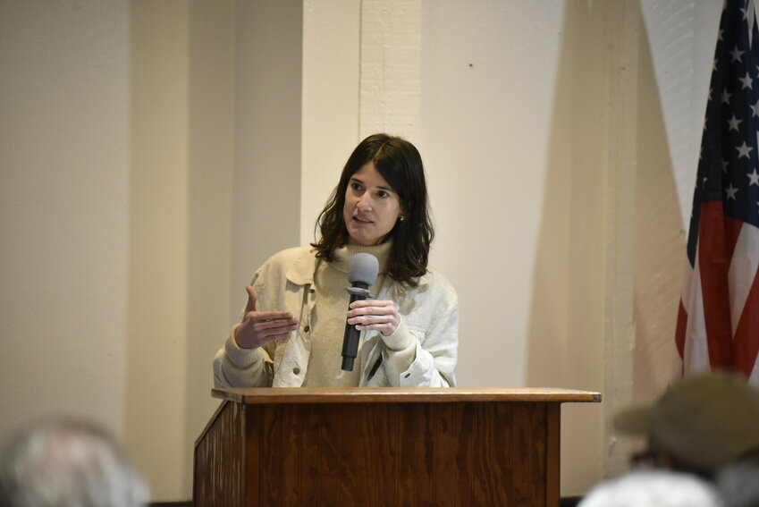 On Tuesday, Oct. 15, U.S. Rep. Marie Gluesenkamp Perez, D-Skamania, spoke at a forum held by the Woodland Chamber of Commerce. The representative highlighted her commitment to providing opportunities for small businesses and strengthening the middle class.