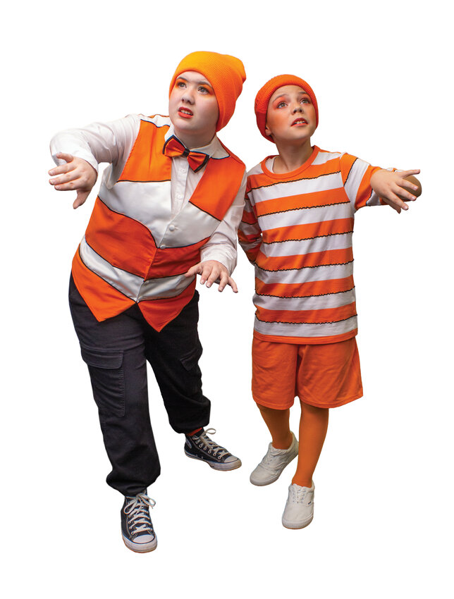 Actors Katie McKenzie (left) and Isaac Wood will perform as Marlin and Nemo in Journey Theater&rsquo;s upcoming performance of &ldquo;Finding Nemo, Jr.&rdquo;