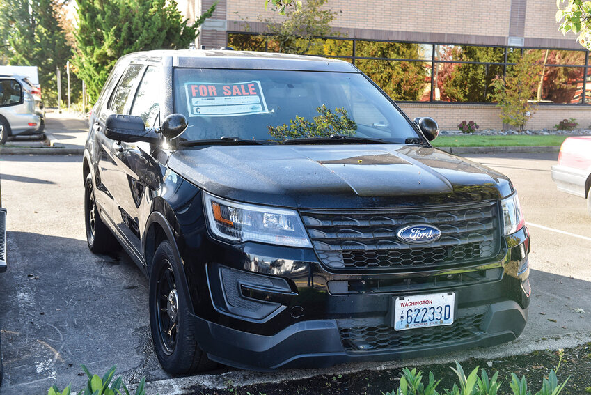 A 2016 Ford Explorer, formerly used as a police vehicle, was slated for sale by the City of Battle Ground for $10,000. This vehicle is part of the city&rsquo;s Replacement and Renewal Program, which prioritizes the resale of aging assets for community reuse.