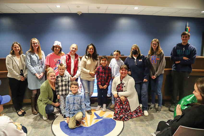 The Ridgefield School District (RSD) honored its employees and students of the month on Nov. 12 at the regular Board of Directors meeting. Two employees and eight students were recognized