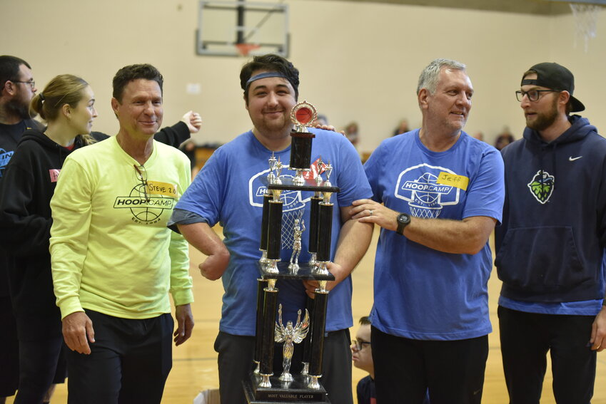 Washougal resident Dylan Corbitt, who demonstrated remarkable teamwork and leadership, was recognized for his contributions on the court during the Hoop.Camp event held at Discovery Middle School on Sept. 23, taking an MVP trophy.
