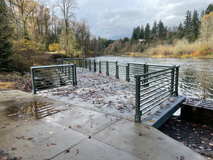 The new ADA-compliant fishing platform along the North Fork Lewis River, at Haapa Boat Launch in Woodland, is now open to the public.