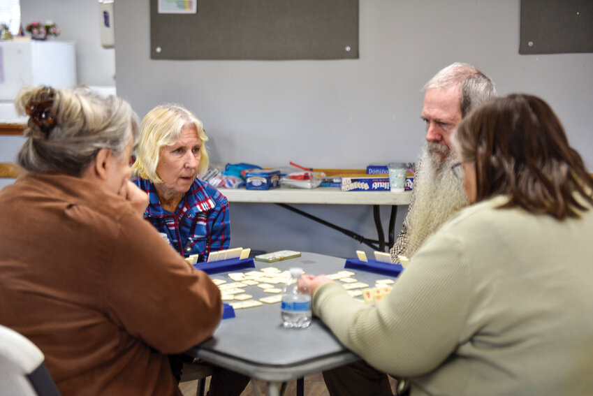 Members of the Woodland Senior Enrichment Group gather weekly at the Woodland Community Center for games and social activities. Founded in June last year, the nonprofit offers programs designed to enrich the lives of Woodland&rsquo;s senior community.