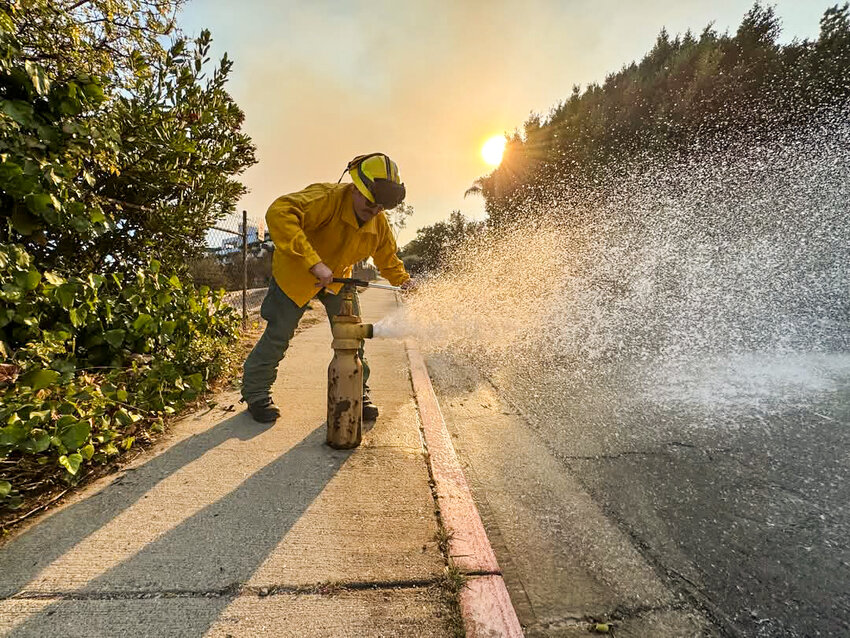 Clark County Fire District 3 crews have been actively engaging in structure protection and evacuating residents in the Los Angeles, California, area wildfires, CCFD3 stated in a Facebook post on Wednesday, Jan. 15.