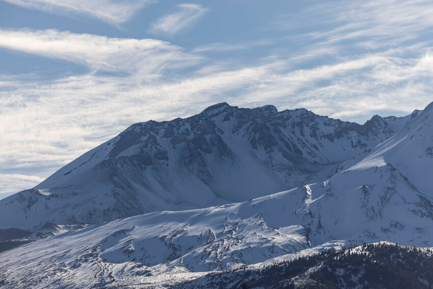 The crater of Mount St. Helens is pictured on Thursday, Jan. 23.