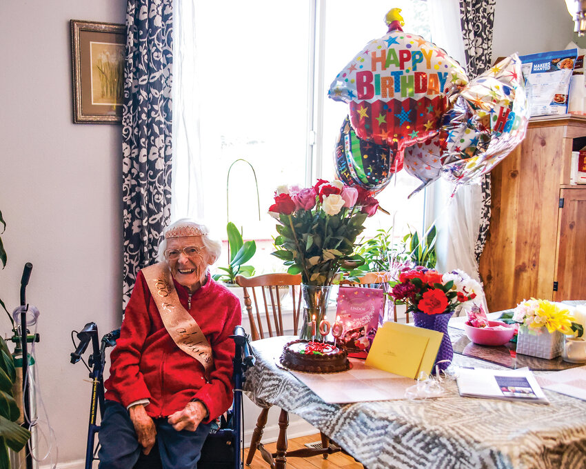 Roberta Fischer, of Battle Ground, celebrated turning 100 years old surrounded by her family on Tuesday, Feb. 4.