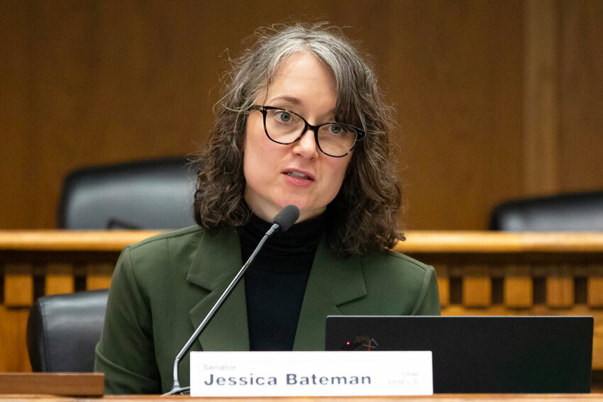 Sen. Jessica Bateman, chair of the Senate Housing Committee, leads a meeting Wednesday, Jan. 15, 2025, at the Washington state Capitol in Olympia.
