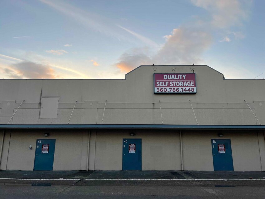 A self-storage facility in Olympia, Washington. State lawmakers are considering a bill that would apply sales and business taxes on storage unit rentals. (Photo by Bill Lucia/Washington State Standard)