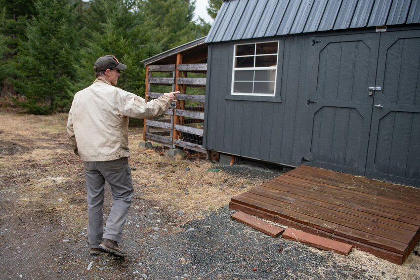 Airbnb rental owner Rob Maricle gives a tour of his property near Packwood on Thursday, March 13.