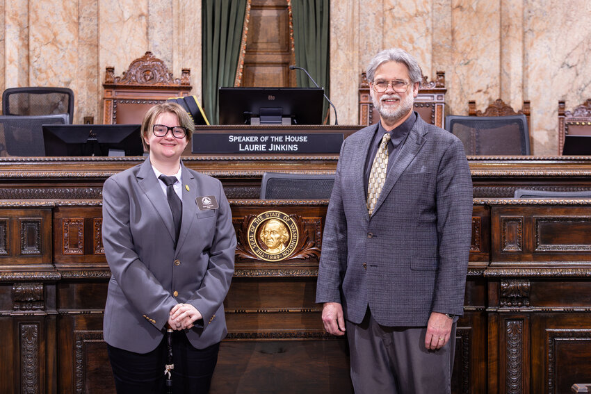 Sam Parker, a Ridgefield High School student, attended Page School in Olympia with state Rep. Ed Orcutt&rsquo;s sponsorship.