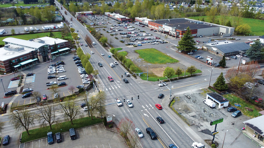 Traffic moves along Main Street in front of Albertsons in Battle Ground. This stretch is part of a Washington State Department of Transportation proposal to lower the speed limit from 40 to 30 mph following recent accidents, which the Battle Ground City Council challenged during its meeting.