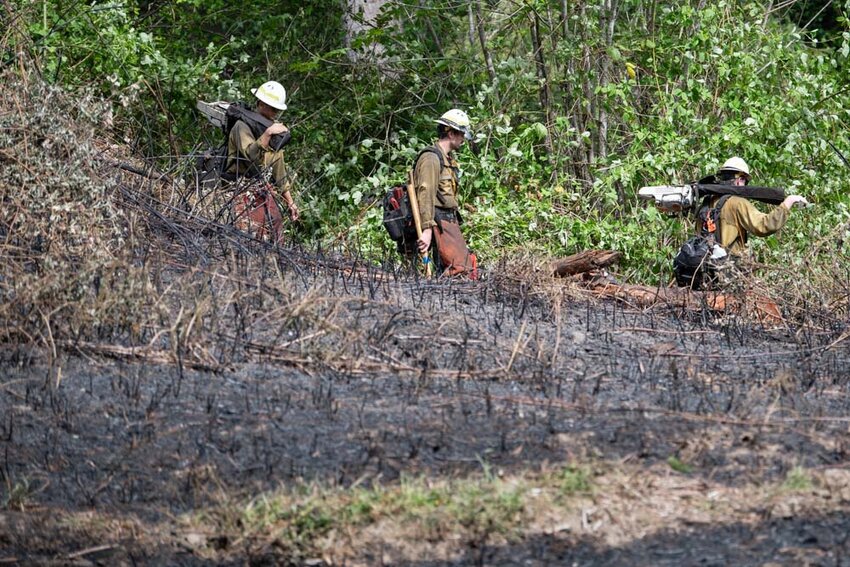 The Washington Department of Natural Resources extinguished a brush fire that burned a quarter acre north of Centralia near Oconnor Road Southeast on Thursday, May 8.