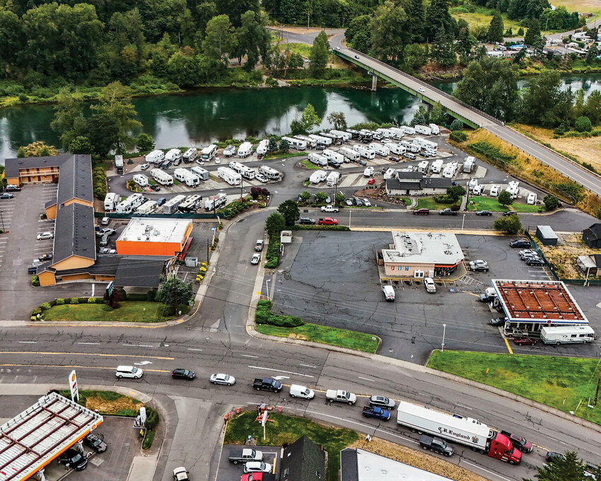 Woodland Shores RV Park is located on the corner of Millard and A streets, bordering Lewis River. The Woodland City Council has approved the first reading of a zoning change that would allow year-round residency for the 57-lot RV Park.