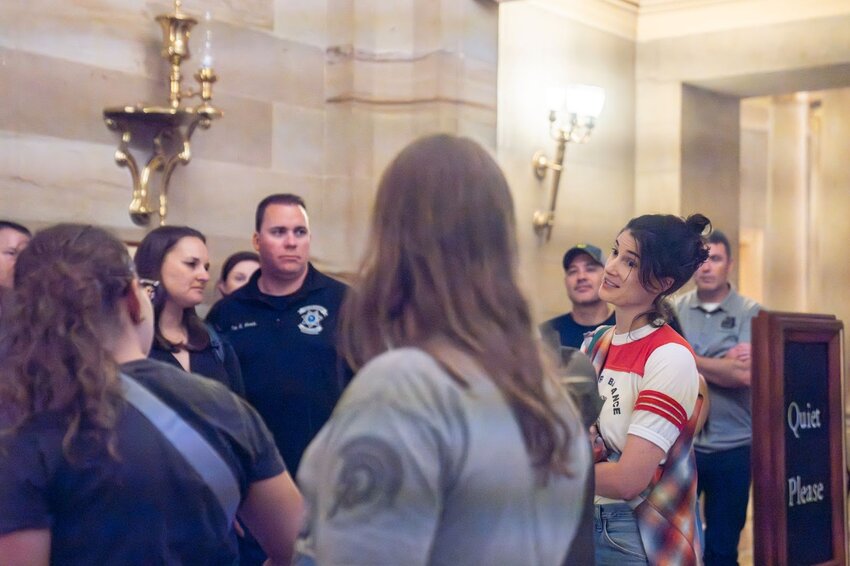U.S. Rep. Marie Gluesenkamp Perez tours the U.S. Capitol with law enforcement from Clark County.