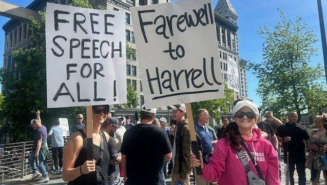 Christians gather to demand Seattle mayor apologize for blaming them for clash at Cal Anderson Park on May 27, 2025.