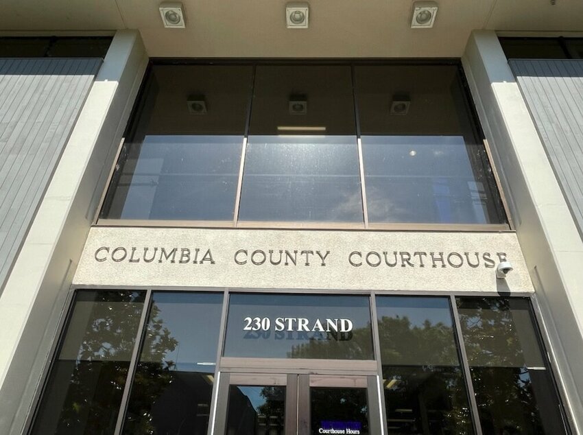 The entrance of the Columbia County Courthouse seen on Friday, June 6, in St. Helens, Oregon.